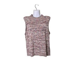 Talbots  Sleeveless Knit Sweater Vest L Cotton Blend
